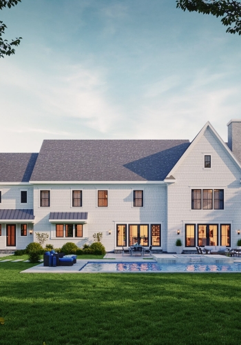 Exterior 3D Architectural Rendering (Westport, Fairfield County, Connecticut)