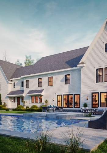 Exterior 3D Architectural Rendering (Westport, Fairfield County, Connecticut)